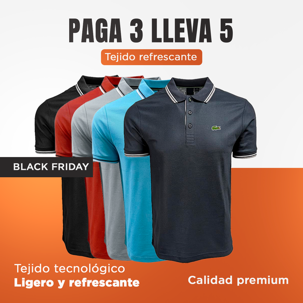 Kit 5 camisetas Polo LCT (compra 3 y llévate 5)